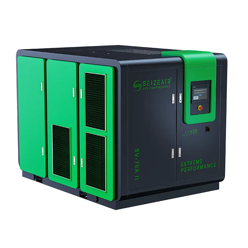 Compressore d'aria a vite a due stadi PM VSD ad alta efficienza di alta qualità