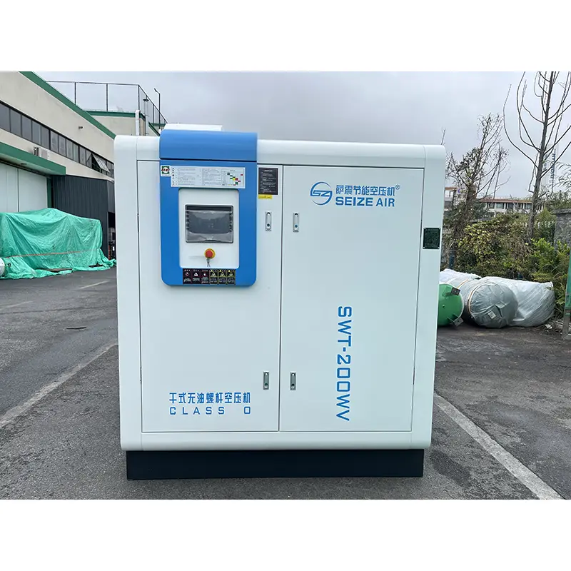 Compressore d'aria a vite senza olio secco PM VSD stabile e duraturo Compressore d'aria a vite senza olio secco PM VSD stabile e duraturo
